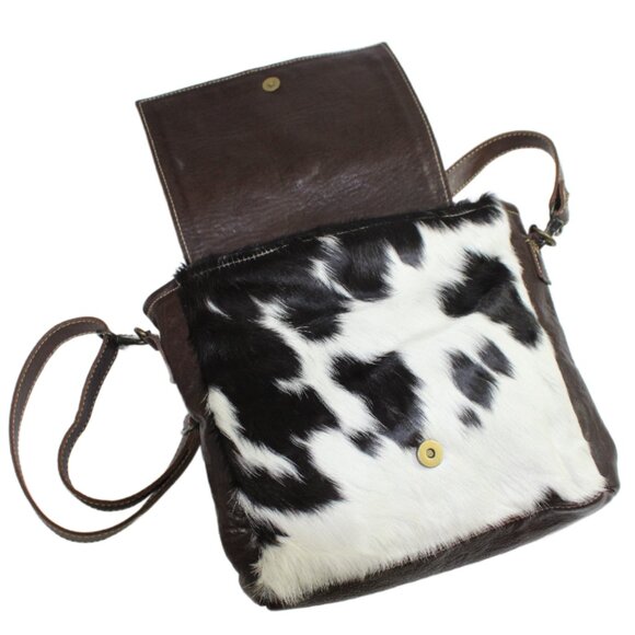 Myra Bags Teal Flowers Aztec Cowgirl Conceal Carry Leather Cross Body Bag - Picture 6 of 9